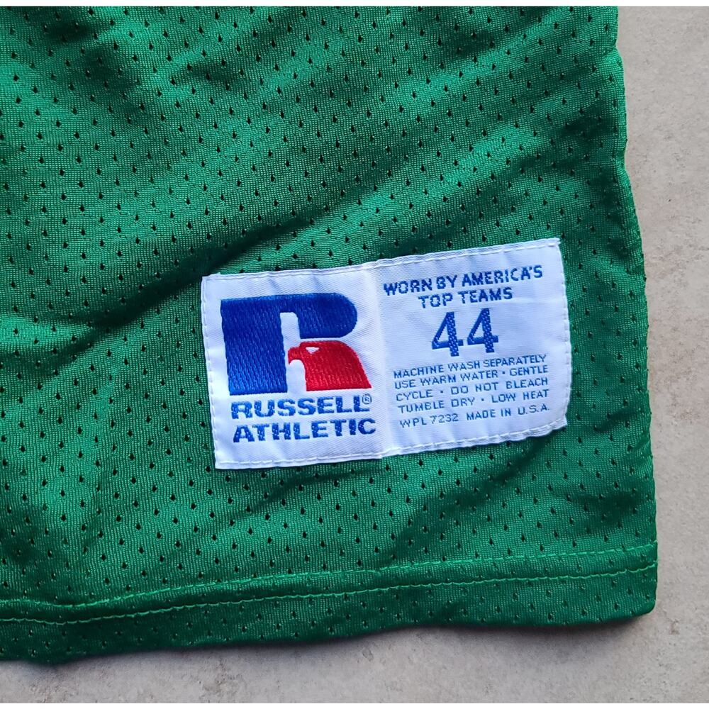 Marvin JONES #54 90s New York Jets RUSSELL Authentic SEWN jersey 44 M NFL vtg - Picture 7 of 10
